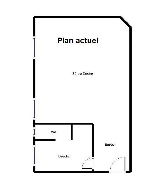 Appartement F1 à vendre - 1 pièce - 28.0 m2 - PARIS - 75020 - ILE-DE-FRANCE - Century 21 Pyrénées