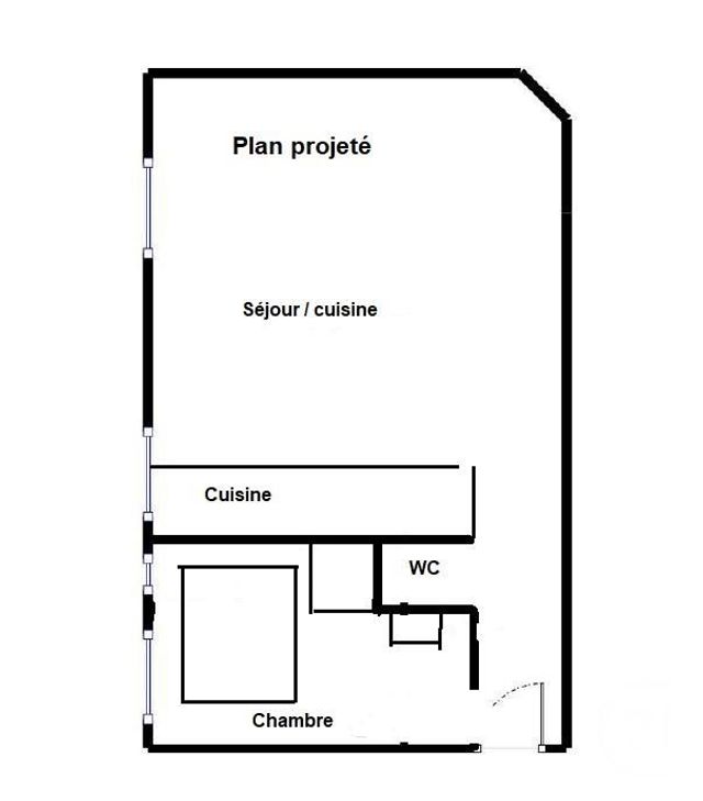 Appartement F1 à vendre - 1 pièce - 28.0 m2 - PARIS - 75020 - ILE-DE-FRANCE - Century 21 Pyrénées