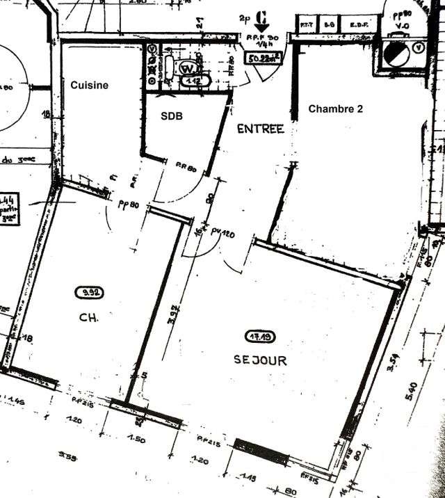 Appartement F2 à vendre - 2 pièces - 51.0 m2 - PARIS - 75019 - ILE-DE-FRANCE - Century 21 Pyrénées