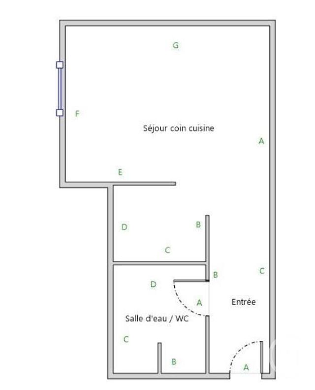 Appartement F1 à vendre - 1 pièce - 26.0 m2 - PARIS - 75019 - ILE-DE-FRANCE - Century 21 Pyrénées