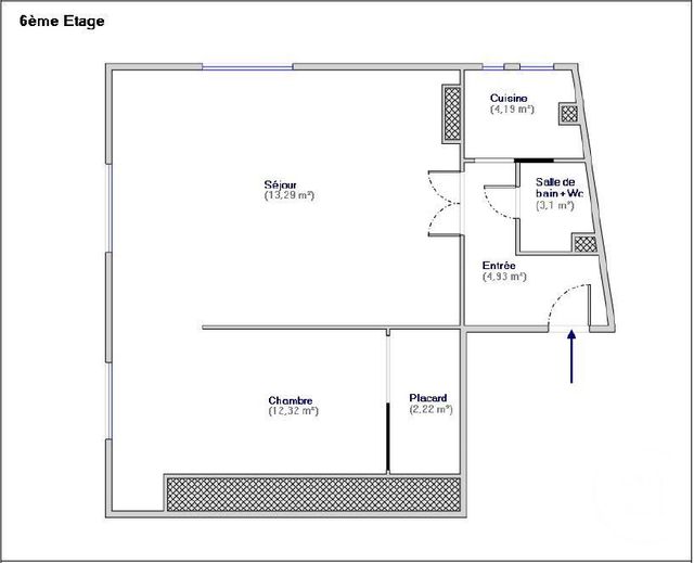 Appartement à louer - 2 pièces - 40.5 m2 - PARIS - 75020 - ILE-DE-FRANCE - Century 21 Pyrénées