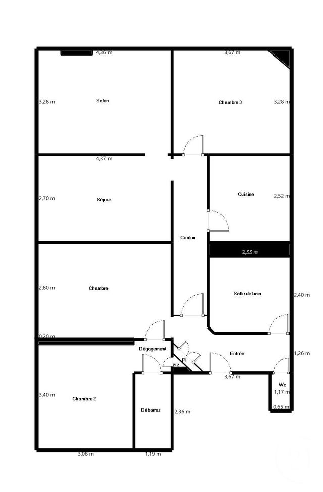 Appartement F5 à vendre - 5 pièces - 90.0 m2 - PARIS - 75020 - ILE-DE-FRANCE - Century 21 Pyrénées