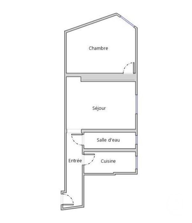 Appartement F2 à vendre - 2 pièces - 35.0 m2 - PARIS - 75020 - ILE-DE-FRANCE - Century 21 Pyrénées