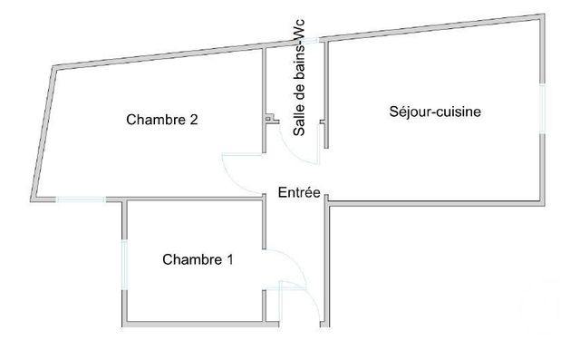 Appartement F3 à vendre - 3 pièces - 41.0 m2 - PARIS - 75020 - ILE-DE-FRANCE - Century 21 Pyrénées