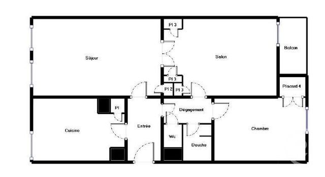 Appartement F3 à vendre - 3 pièces - 57.04 m2 - PARIS - 75020 - ILE-DE-FRANCE - Century 21 Pyrénées
